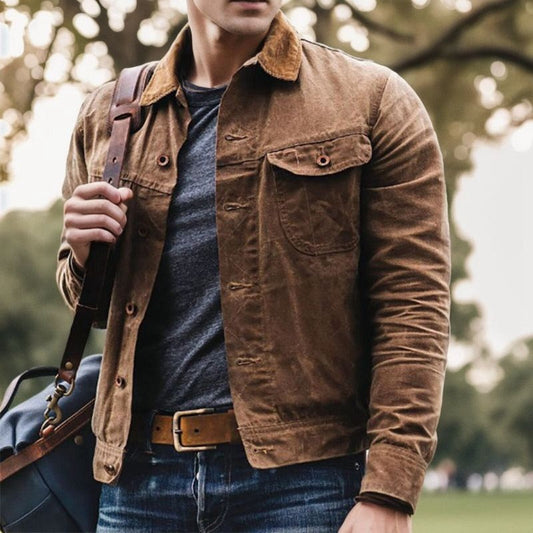 Vintage Jacke - Herren Button-Up Herbstjacke mit Atemtaschen-HauteBerlin