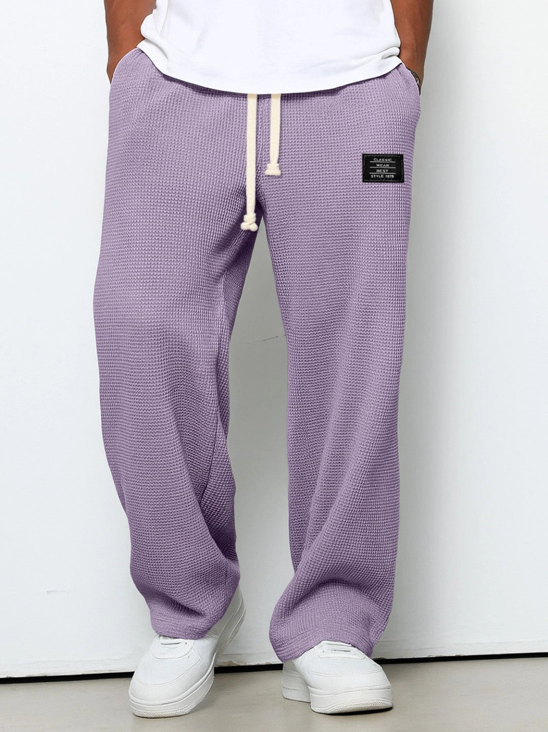 Weite Hose Herren mit Kordelzug Lila