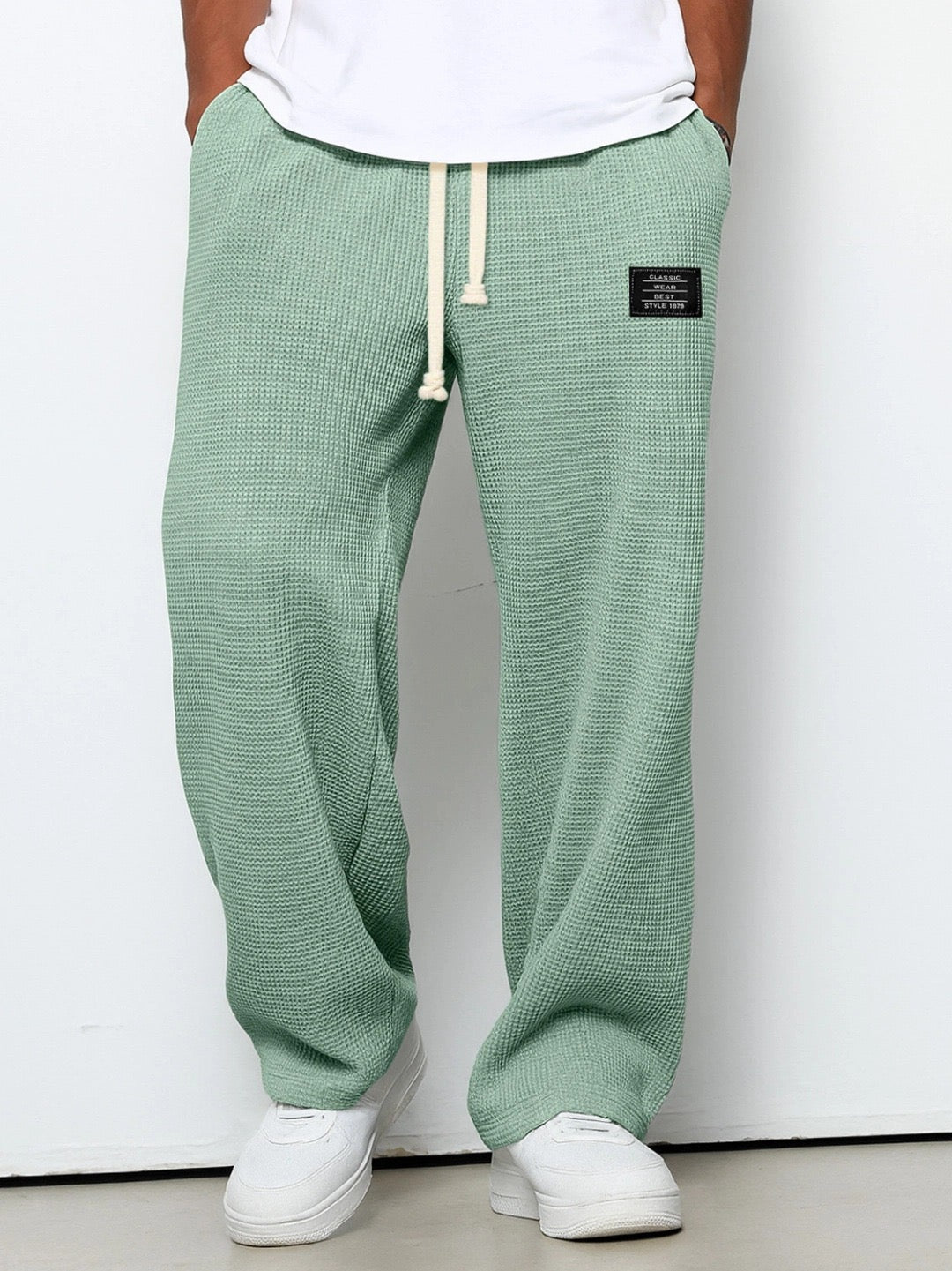 Weite Hose Herren mit Kordelzug Grün
