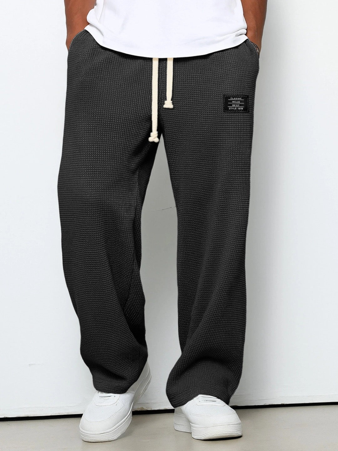 Weite Hose Herren mit Kordelzug Schwarz