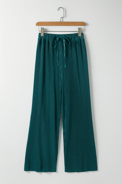 Weite Hosen | Kordelzug | Elastischer Bund | Gerippte Hosen | Damenhosen-HauteBerlin