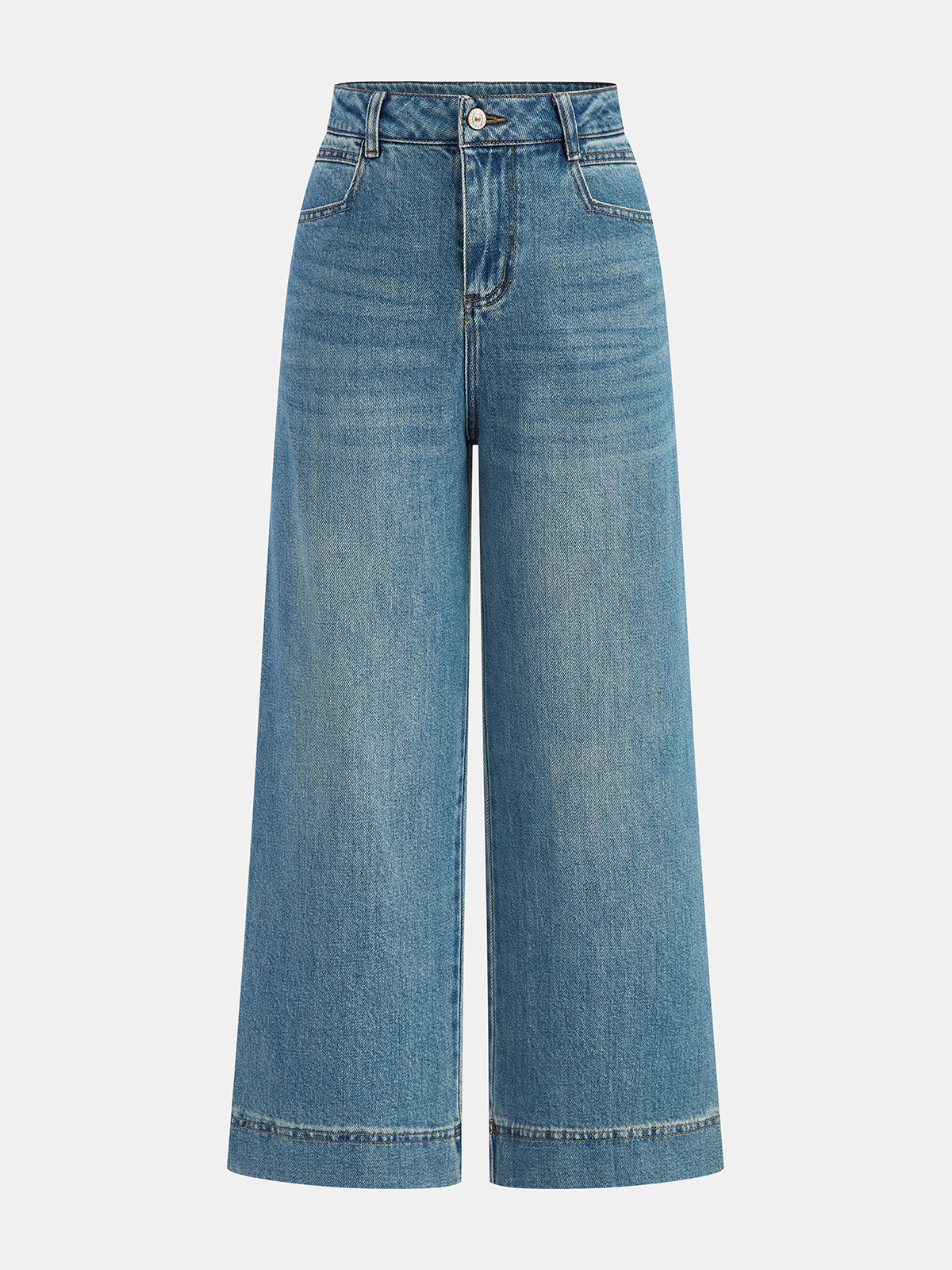 Weite Jeans | Blau | Locker sitzend | Hohe Taille | Damenjeans-HauteBerlin