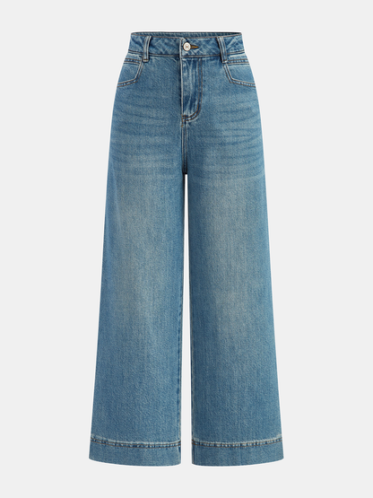 Weite Jeans | Blau | Locker sitzend | Hohe Taille | Damenjeans-HauteBerlin