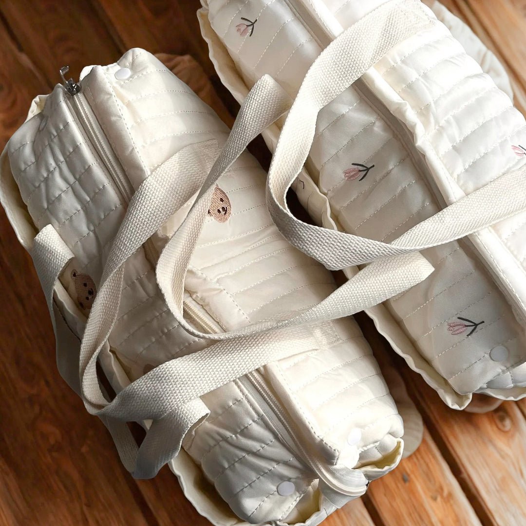 Wickeltasche | Gesteppte Kinderwagen Tasche | Viele Fächer-HauteBerlin
