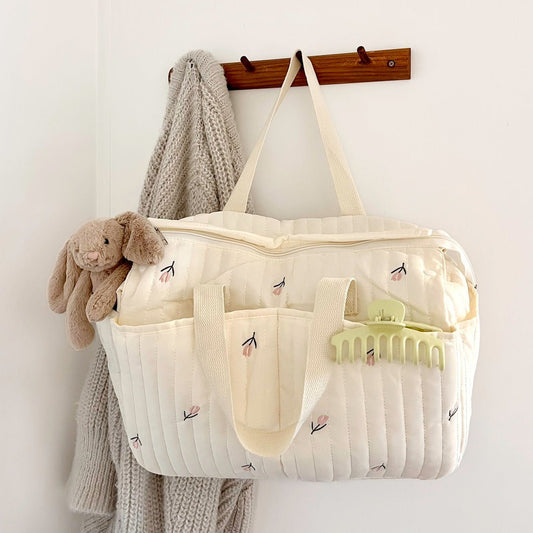 Wickeltasche | Gesteppte Kinderwagen Tasche | Viele Fächer-HauteBerlin