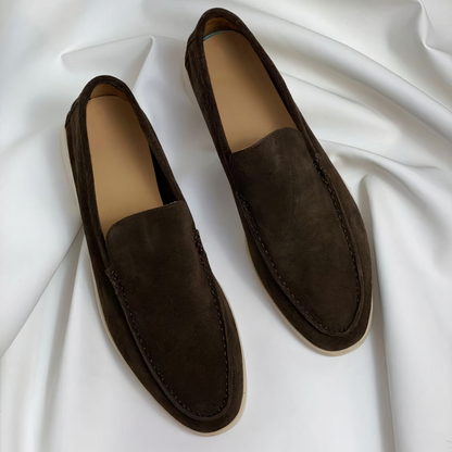 Wildleder-Loafer – Bequeme Slipper für Herren mit Gummisohle-HauteBerlin