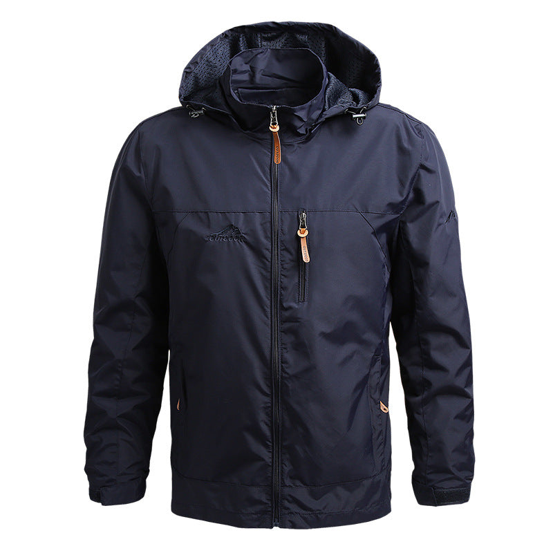 Windbreaker-Jacke – winddichte Outdoor-Softshelljacke mit Kapuze für Herren-HauteBerlin