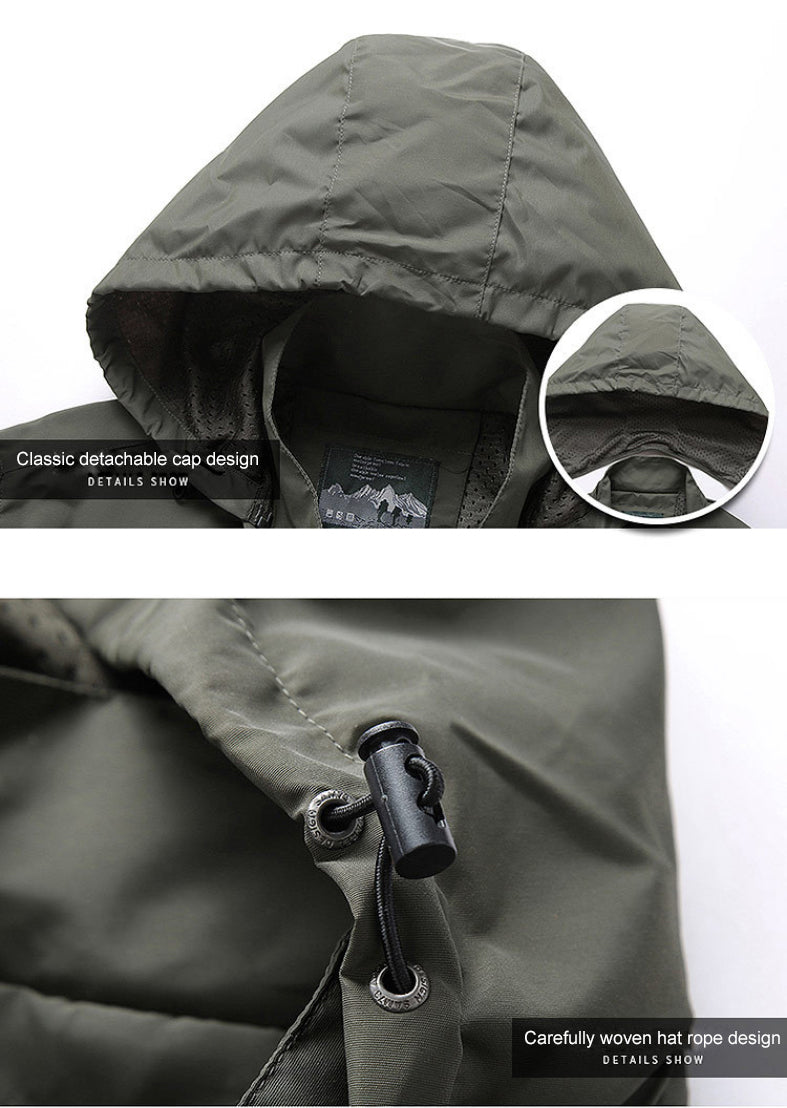 Windbreaker-Jacke – winddichte Outdoor-Softshelljacke mit Kapuze für Herren-HauteBerlin