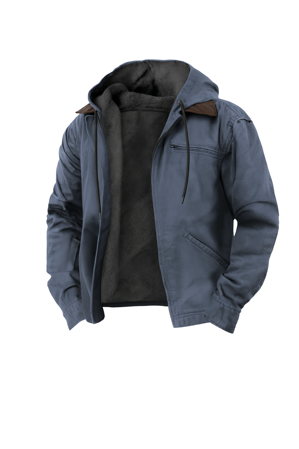 Winterjacke – Freizeit – Mit Fleece gefüttert – Kapuzenjacke – Herrenjacke-HauteBerlin