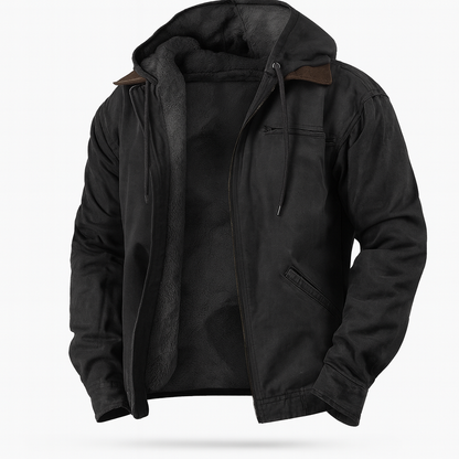 Winterjacke – Freizeit – Mit Fleece gefüttert – Kapuzenjacke – Herrenjacke-HauteBerlin