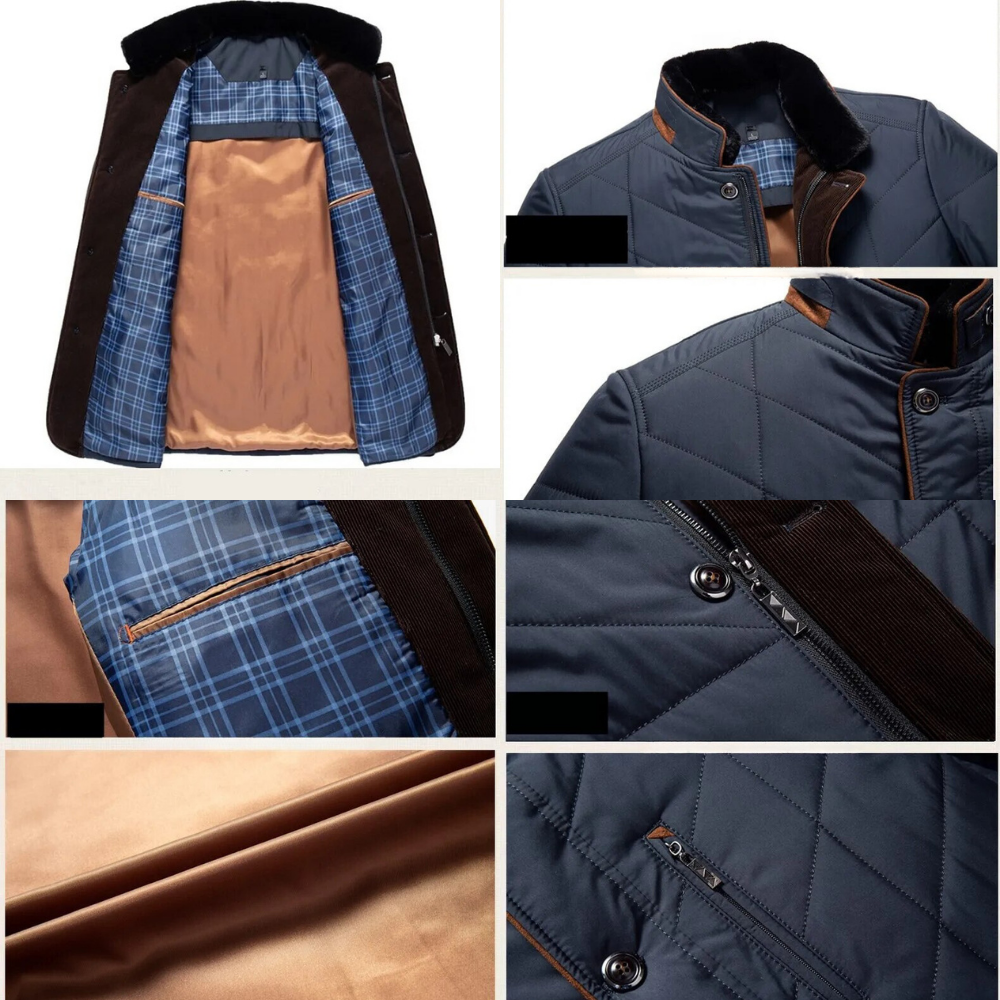Winterjacke | Gefüttert | Reißverschluss | Daunenjacke | Herrenjacke-HauteBerlin