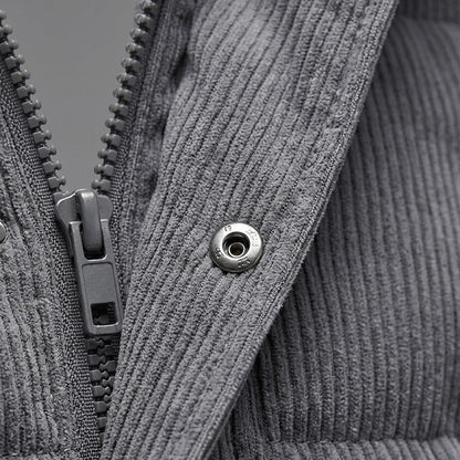 Cordjacke Herren – Gesteppte Winterjacke mit Stehkragen-HauteBerlin