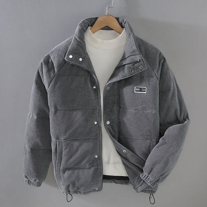 Winterjacke - Herren Zip-Up Cord - Puffer-Daunenjacke-HauteBerlin