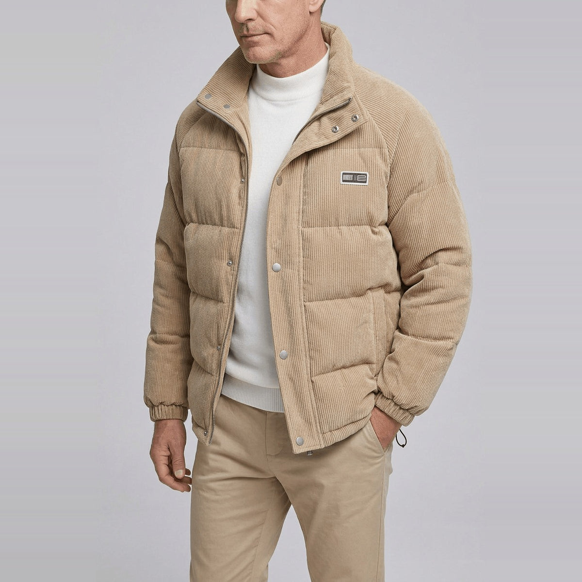 Cordjacke Herren – Gesteppte Winterjacke mit Stehkragen-HauteBerlin