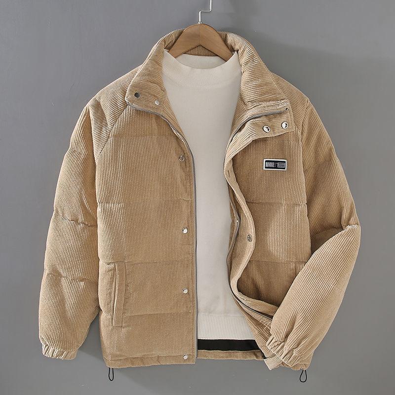 Winterjacke - Herren Zip-Up Cord - Puffer-Daunenjacke-HauteBerlin