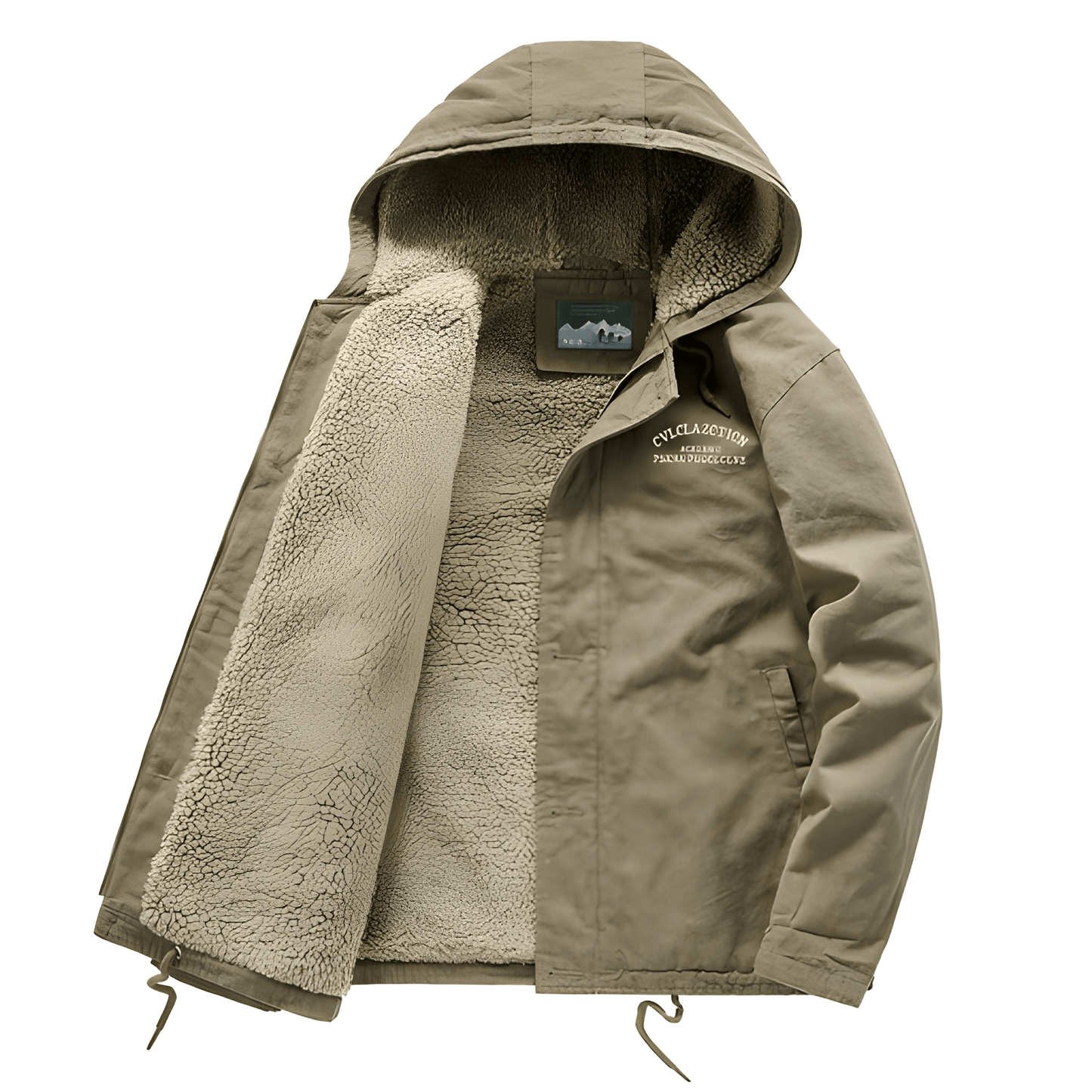 Winterjacke | Kapuze | Fleece gefüttert | Schneejacke | Herren Wintermantel-HauteBerlin