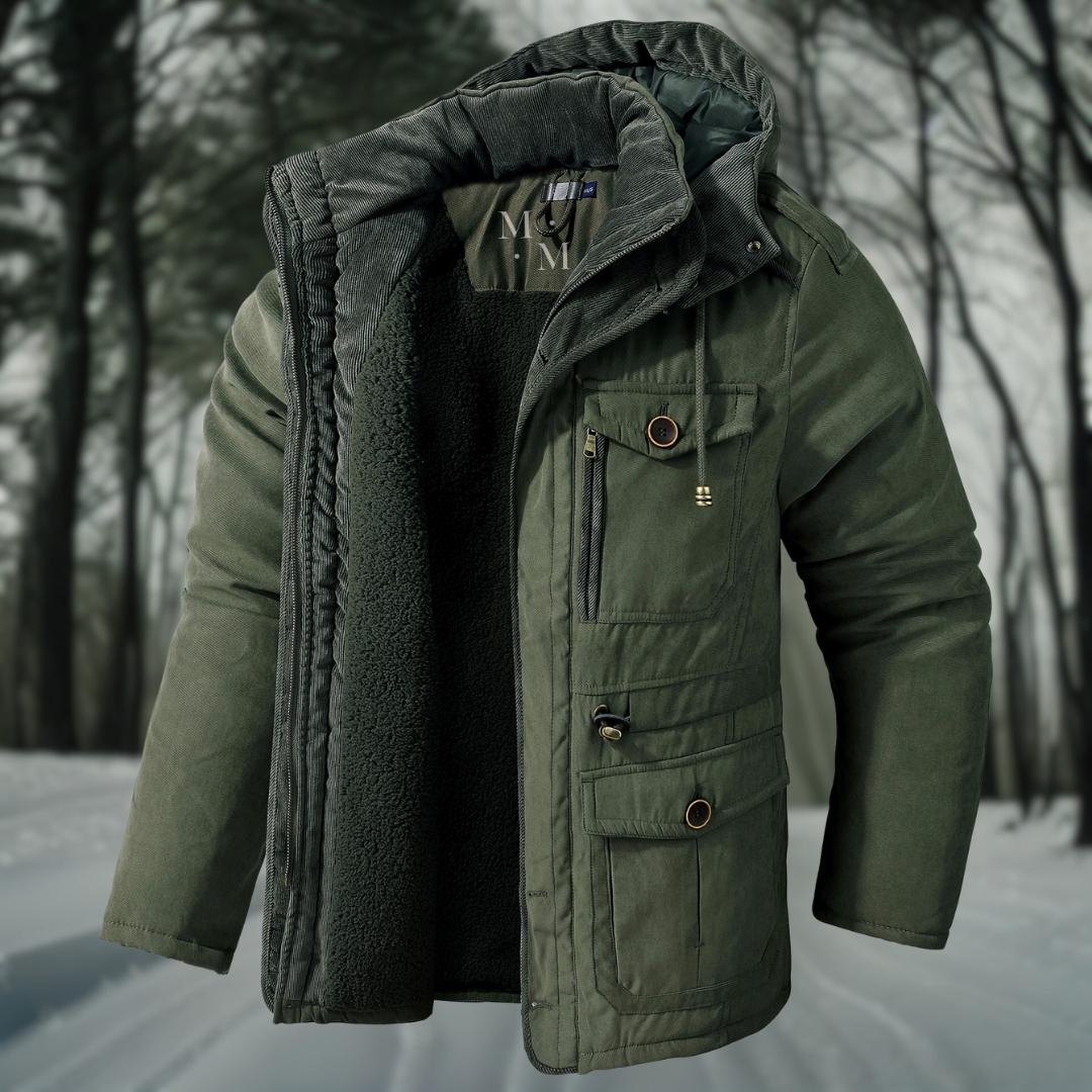 Winterjacke – mit Kapuze – mit Fleece gefüttert - Daunenjacke – Wintermäntel und -jacken für Herren-HauteBerlin