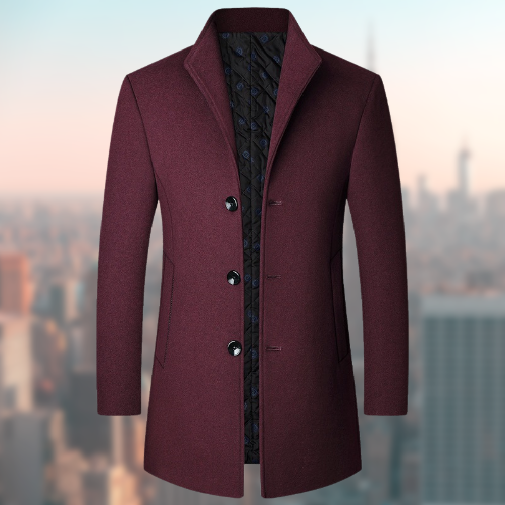 Wintermantel – Eleganter, Einreihiger Wollmantel für Herren-HauteBerlin