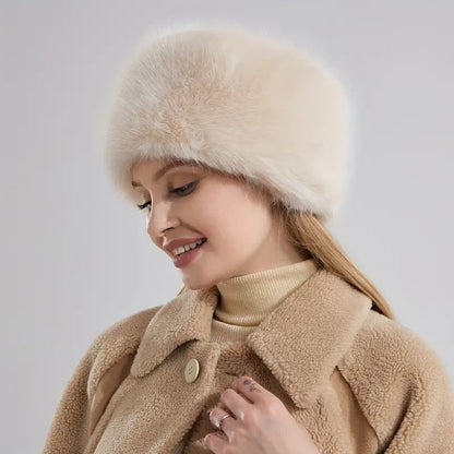 Wintermütze Damen Kunstfell | Flauschig | Warm Gefüttert | Einheitsgröße-HauteBerlin