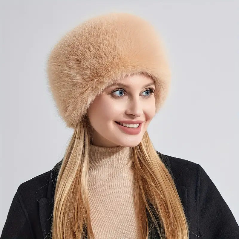 Wintermütze Damen Kunstfell | Flauschig | Warm Gefüttert | Einheitsgröße-HauteBerlin