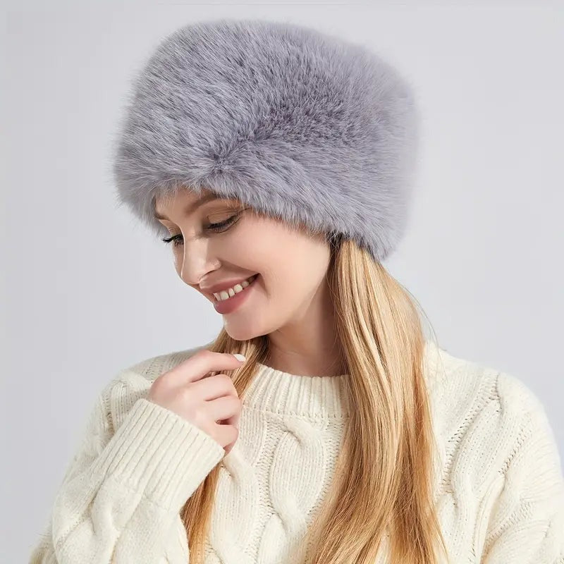 Wintermütze Damen Kunstfell | Flauschig | Warm Gefüttert | Einheitsgröße-HauteBerlin