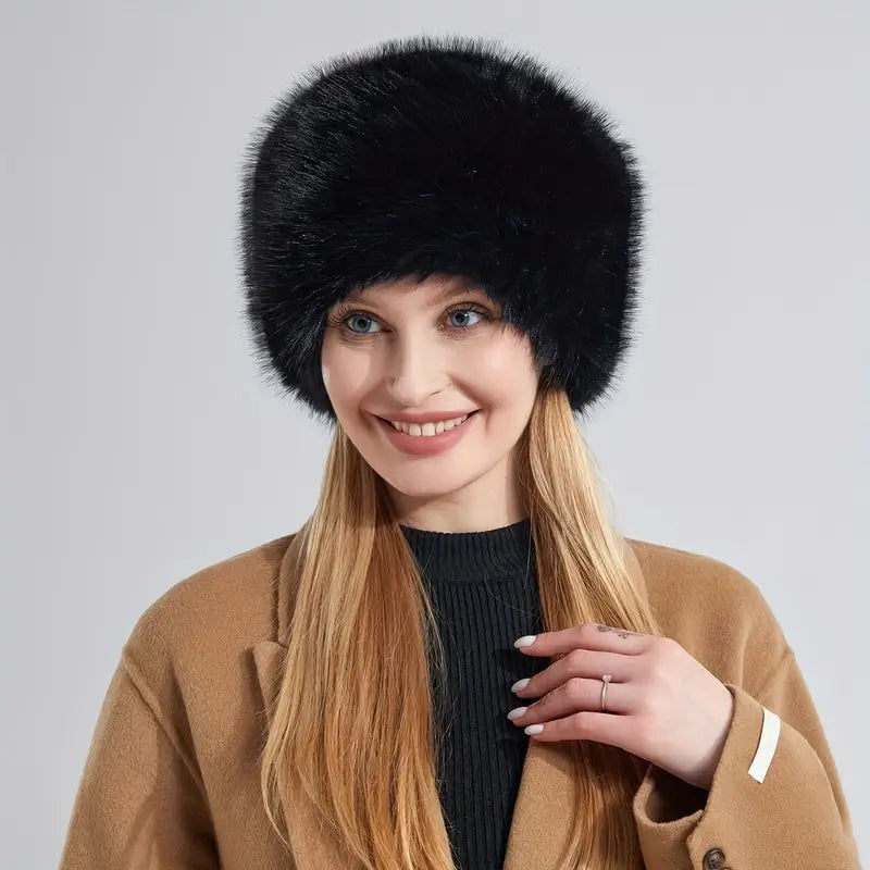 Wintermütze Damen Kunstfell | Flauschig | Warm Gefüttert | Einheitsgröße-HauteBerlin