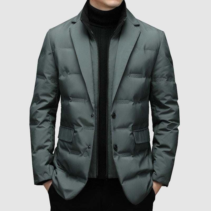 Winterparka-Gefütterte Winterjacke mit Reißverschluss für Herren-HauteBerlin