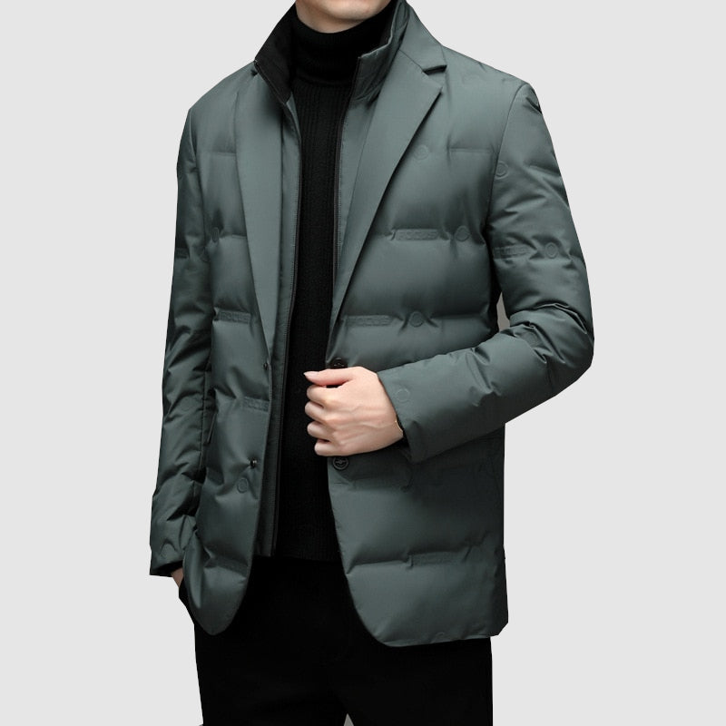 Winterparka-Gefütterte Winterjacke mit Reißverschluss für Herren-HauteBerlin
