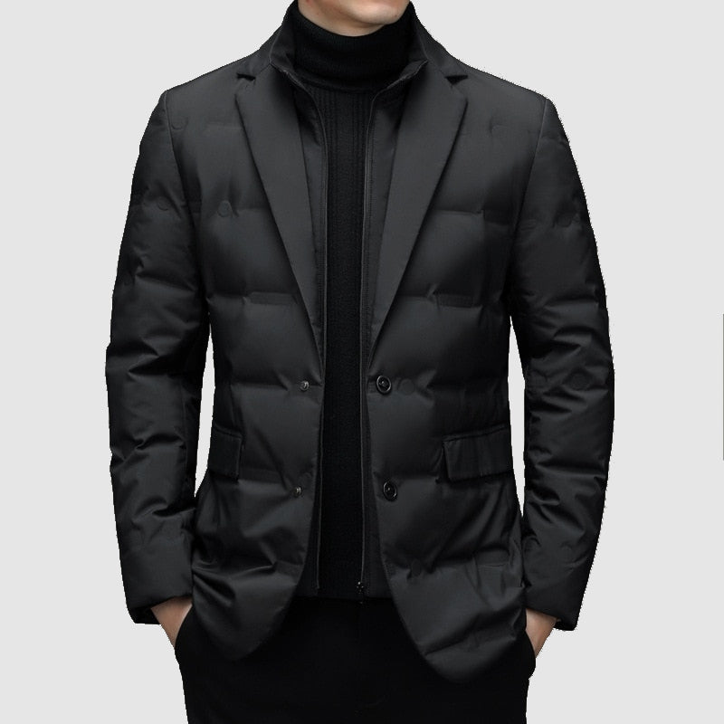 Winterparka-Gefütterte Winterjacke mit Reißverschluss für Herren-HauteBerlin
