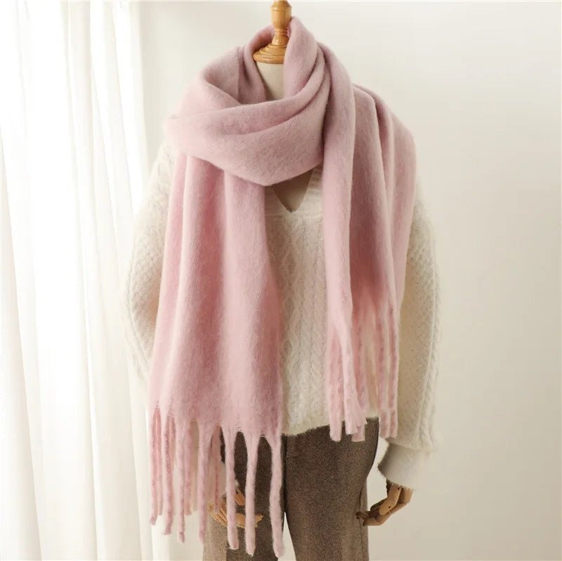 Winterschal Damen XXL | Fransen | Weich | Dreizehn Farben-HauteBerlin