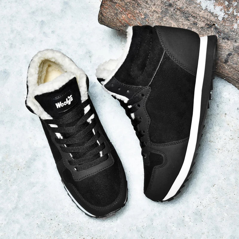 Winterschuhe – mit Fell gefüttert – rutschfest – Schnürschuhe – Winterschuhe für Herren-HauteBerlin