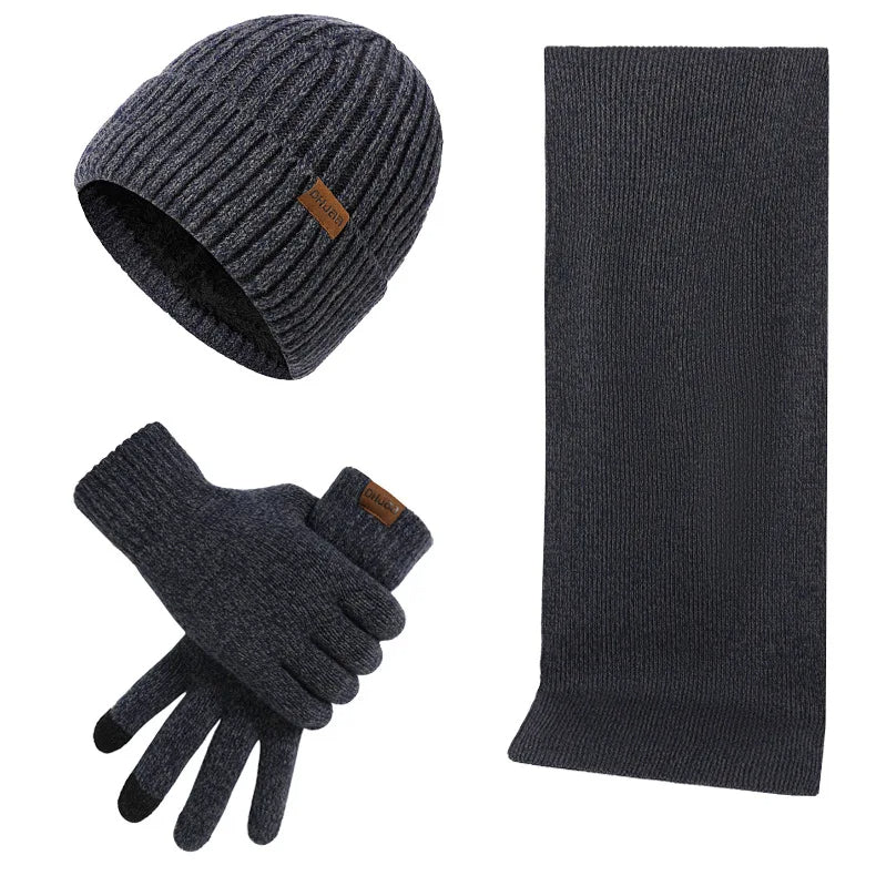 Winterset Herren | Mütze Schal Handschuhe | Strick-HauteBerlin