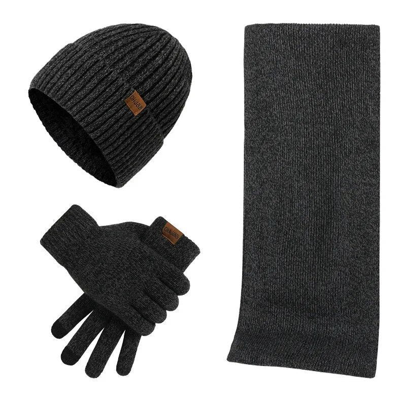 Winterset Herren | Mütze Schal Handschuhe | Strick-HauteBerlin