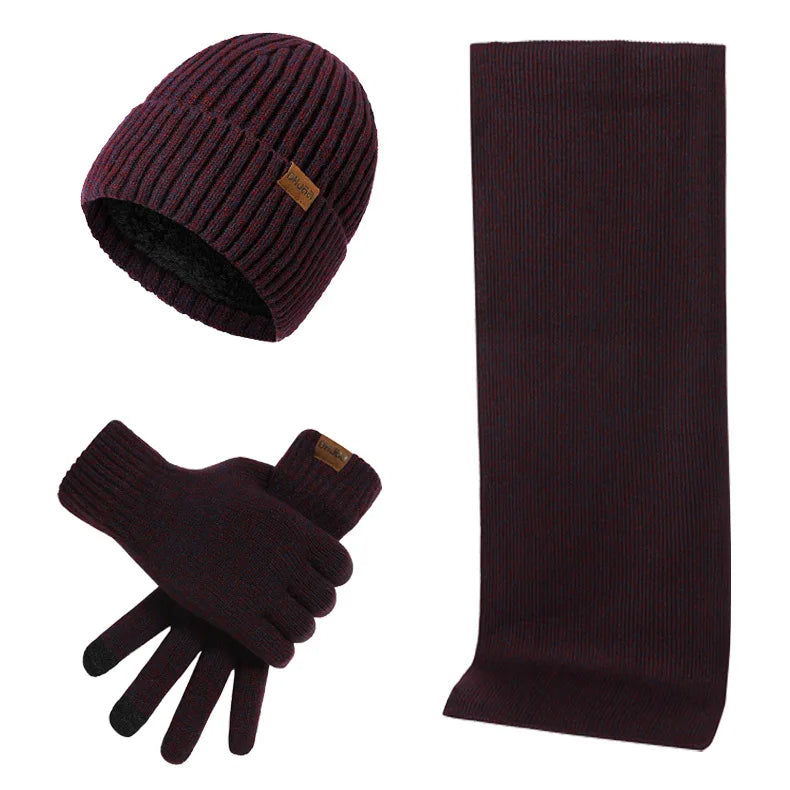 Winterset Herren | Mütze Schal Handschuhe | Strick-HauteBerlin