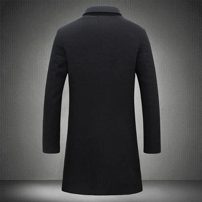 Wollmantel – Einreihiger Winter-Trenchcoat für Herren-HauteBerlin