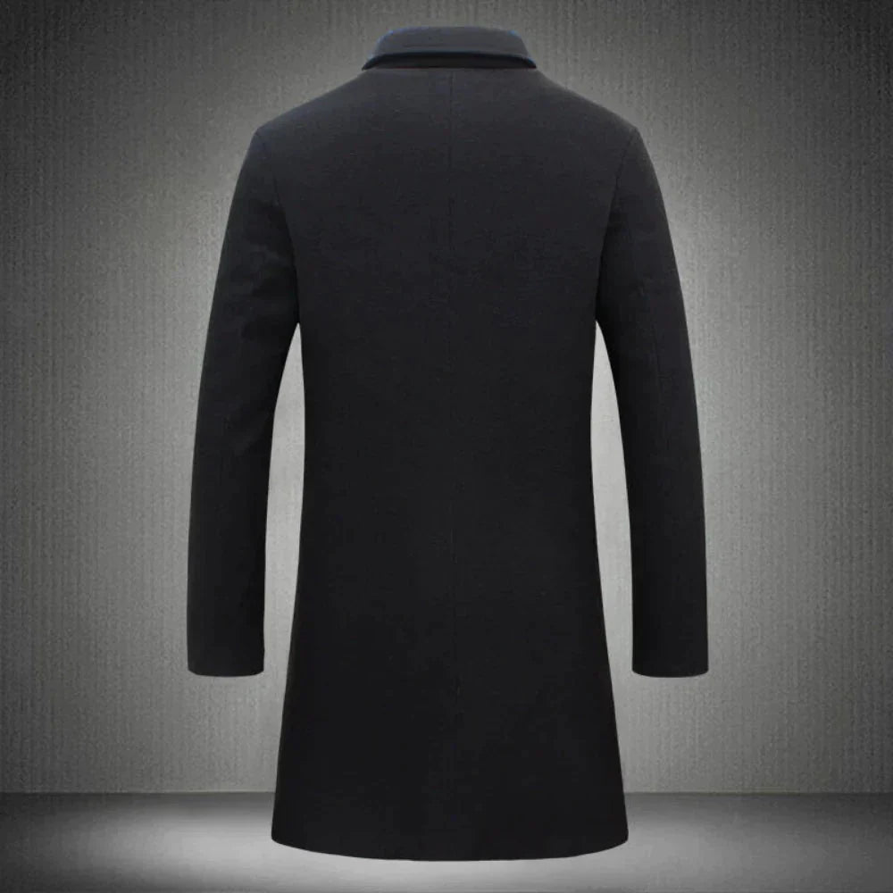 Wollmantel | Umlegekragen | Einreihig | Winterjacke | Wollmantel für Männer-HauteBerlin