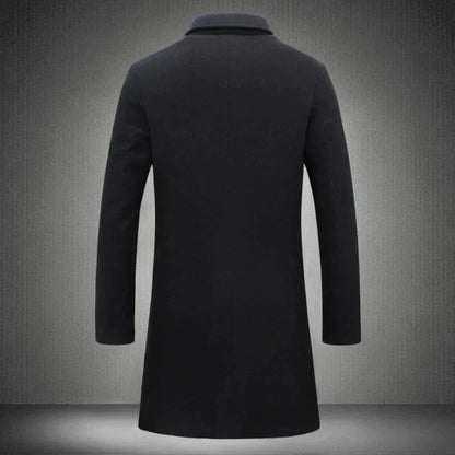 Wollmantel | Umlegekragen | Einreihig | Winterjacke | Wollmantel für Männer-HauteBerlin