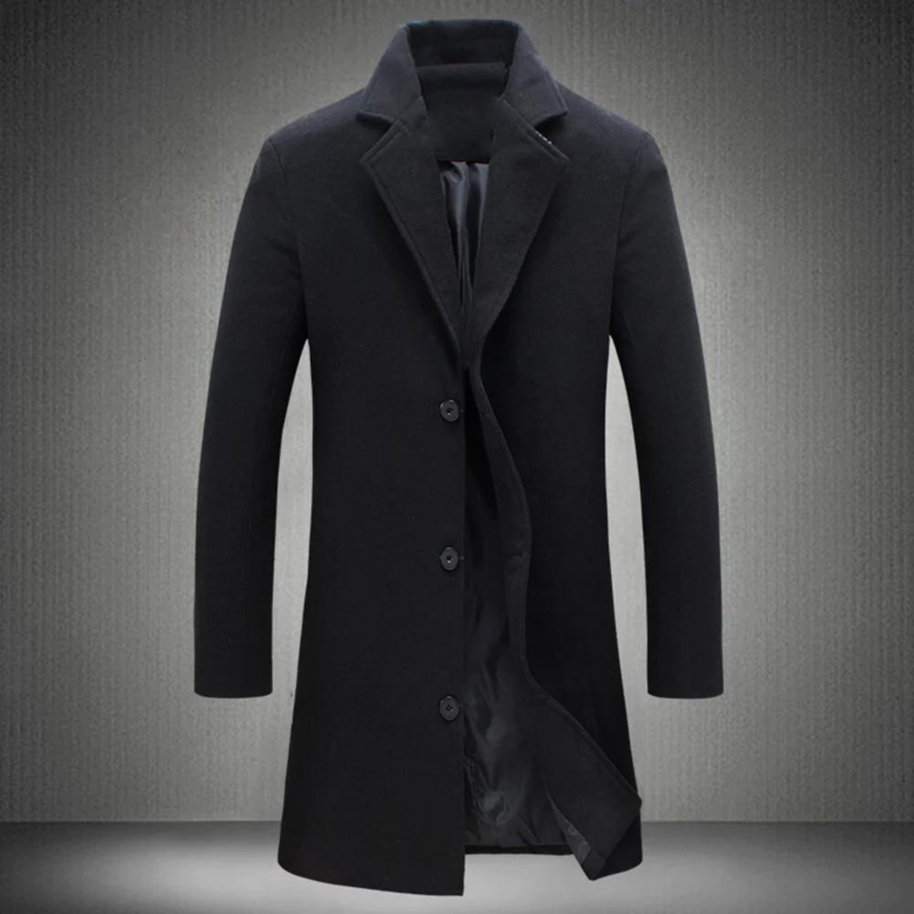 Wollmantel | Umlegekragen | Einreihig | Winterjacke | Wollmantel für Männer-HauteBerlin