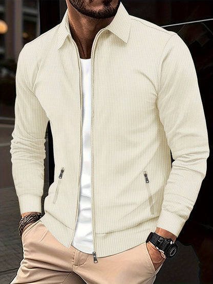 Zip Cardigan – Herren-Sweatshirtjacke mit Umlegekragen und durchgehendem Reißverschluss-HauteBerlin