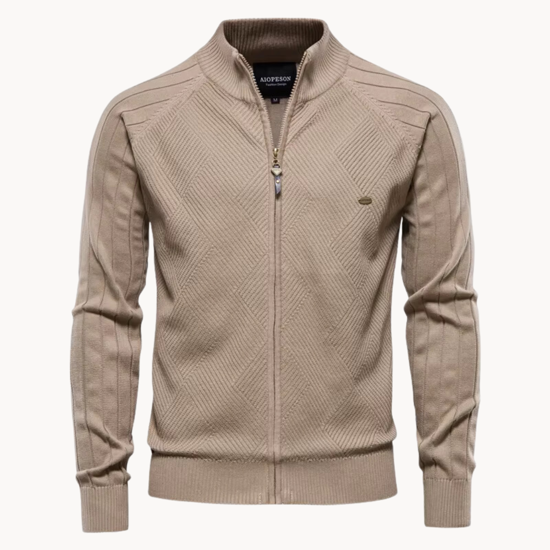 Zip-Up Cardigan – Leichter Strickcardigan für Männer-HauteBerlin