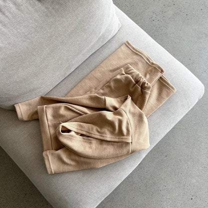 Zweiteiler Damen | Hoodie und Weites Bein | Strick Set-HauteBerlin