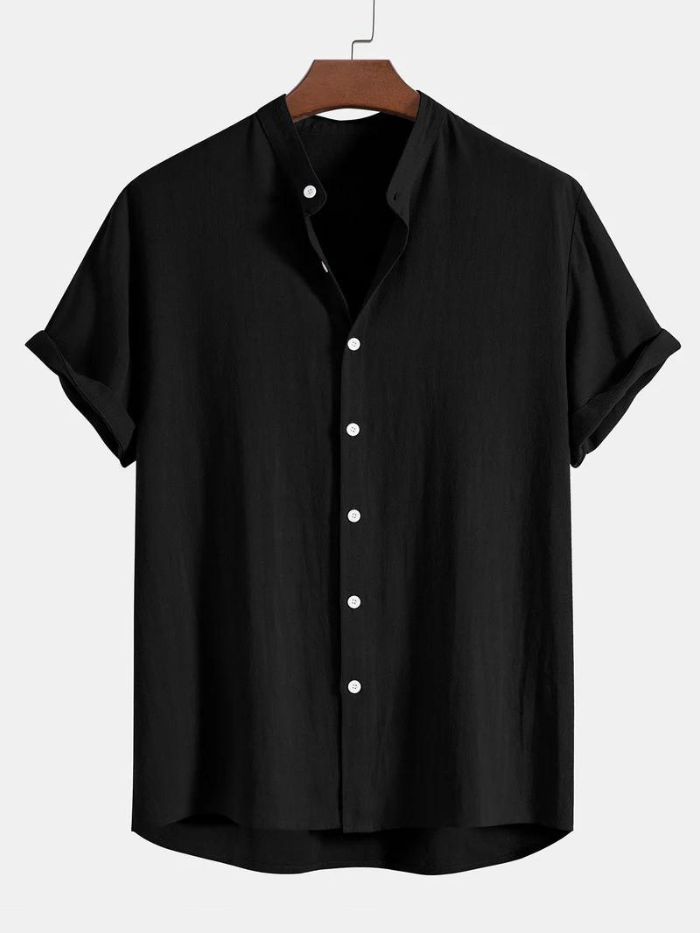 Zweiteiler | Kurzarm | Knopfleiste | Leinenkleidung | Leinenhose für Herren-HauteBerlin