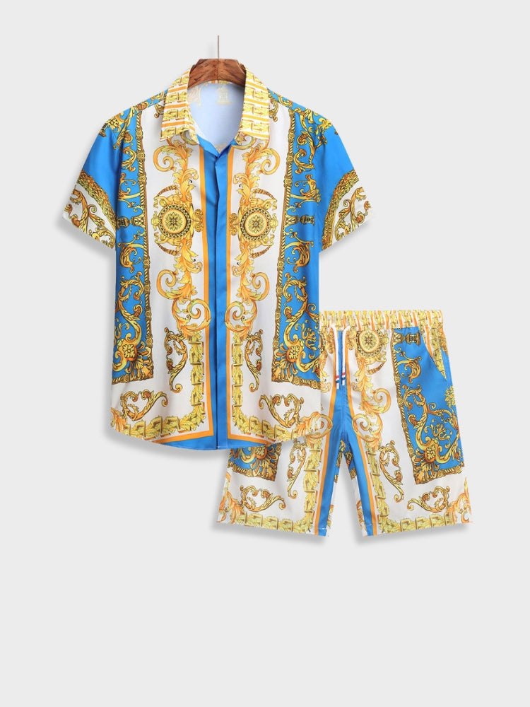 Zweiteiler Set | Kurzarm | Zum Zuknöpfen | Set | Sommerkleidung für Herren-HauteBerlin