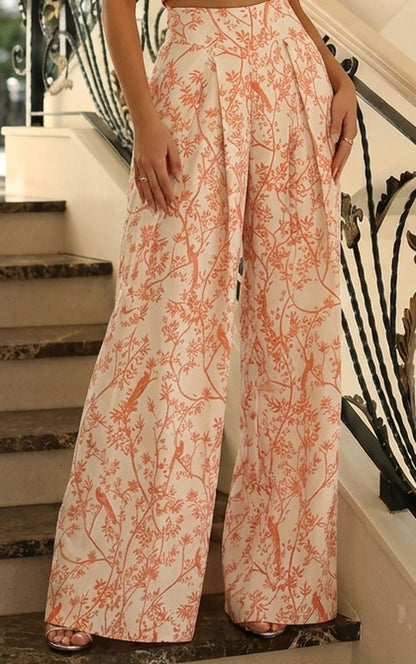 Zweiteiliges Set | Damen Crop Top und weite Hose mit hohem Bund-HauteBerlin