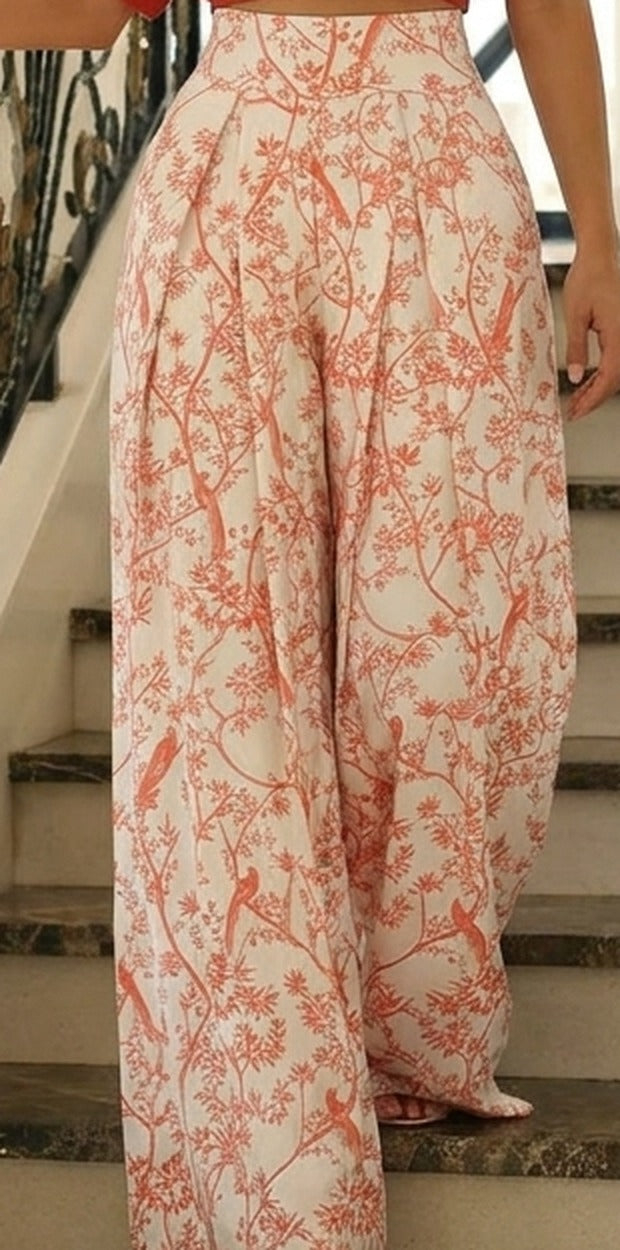 Zweiteiliges Set | Damen Crop Top und weite Hose mit hohem Bund-HauteBerlin