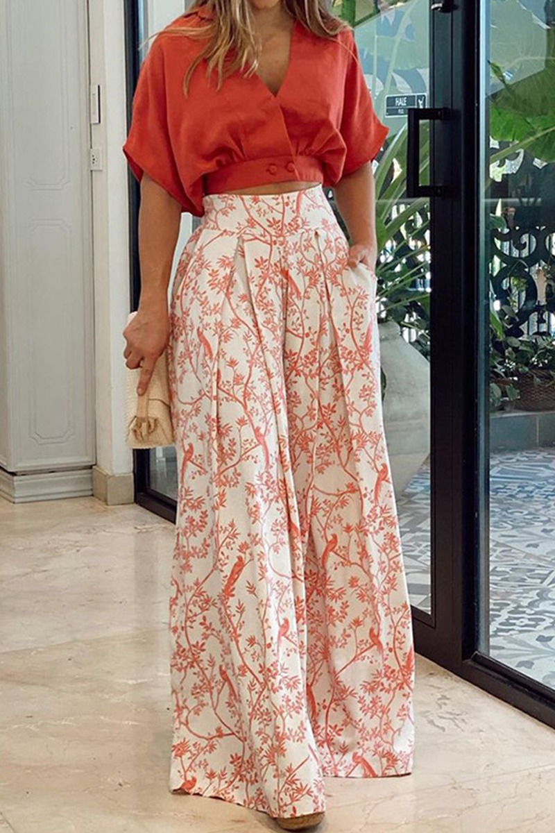 Zweiteiliges Set | Damen Crop Top und weite Hose mit hohem Bund-HauteBerlin