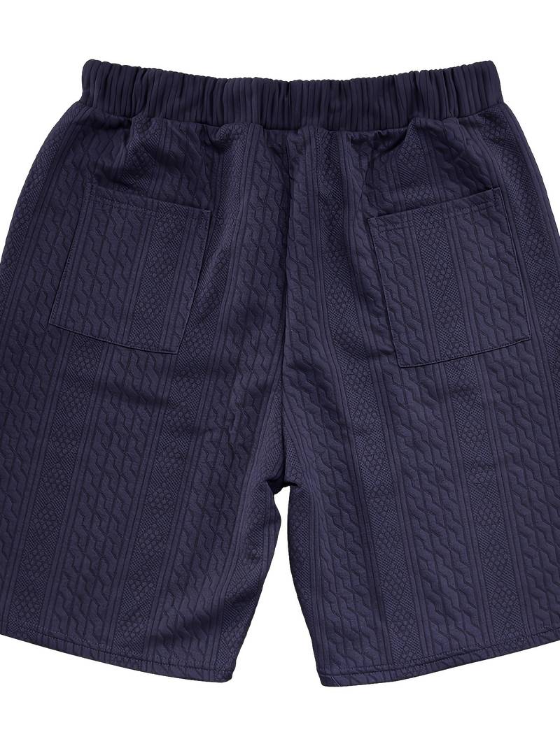 Zweiteiliges Set | Gestrickt | Kurzarm | Co-Ord Sets Männer | Herren Kurzsets-HauteBerlin