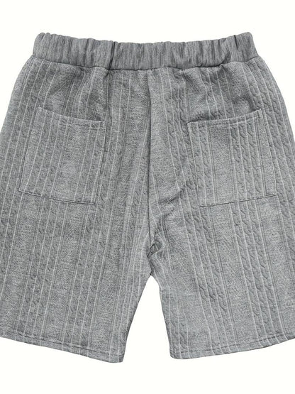 Zweiteiliges Set | Gestrickt | Kurzarm | Co-Ord Sets Männer | Herren Kurzsets-HauteBerlin