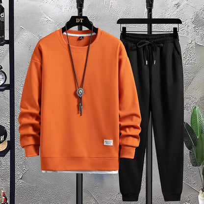 Zweiteiliges Set – Lässiges Jogging-Sweatshirt-Set für Männer-HauteBerlin