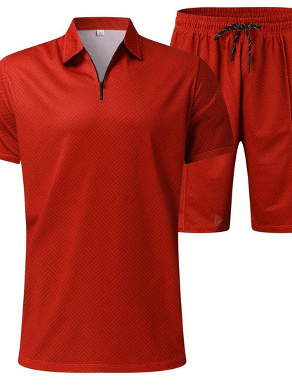 Zweiteiliges Set - Sommer - Kurzarm - Shorts - Herrenbekleidung-HauteBerlin